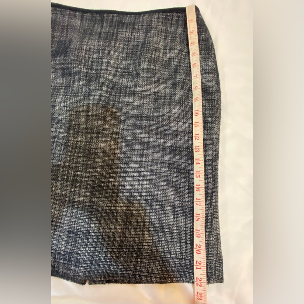 Talbots 10 Navy Tweed Lined Pencil Skirt - Picture 8 of 10
